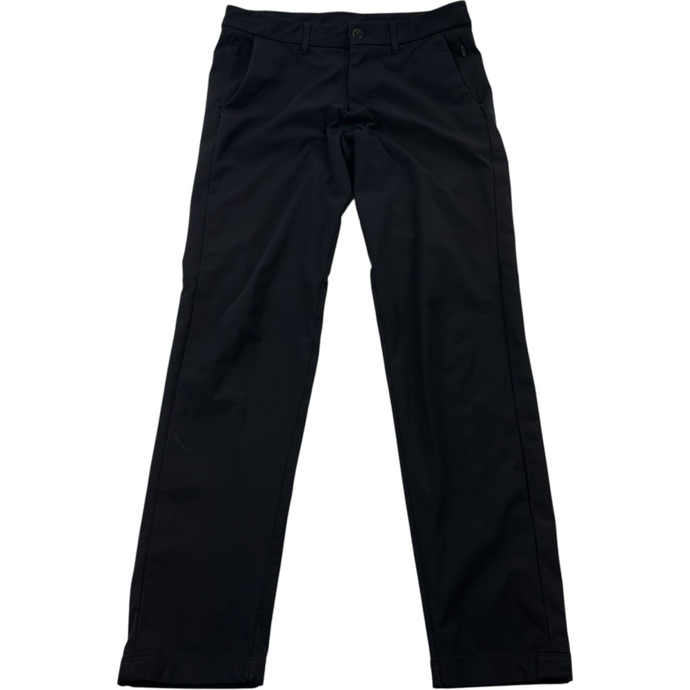 Lululemon Black Commission Pant Slim Warpstreme Reflective Cuff Men's Size 30x30